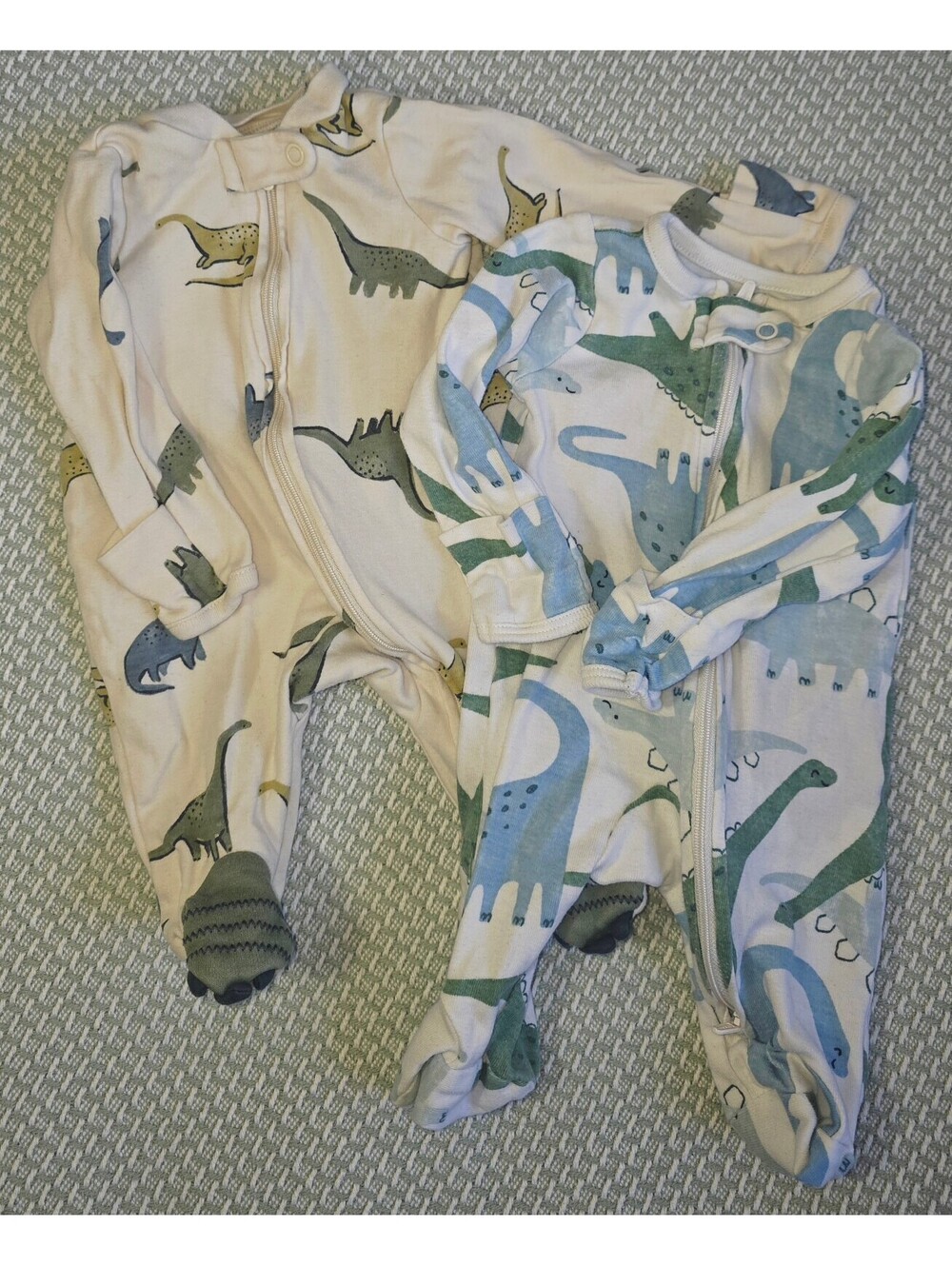Set of 2 Carter's newborn dinosaur sleepers